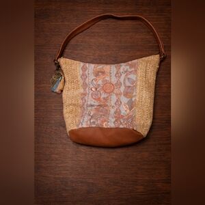 Sakroots Hobo Bag -Sequoia Straw - Sky Spirit Desert Canvas - EUC